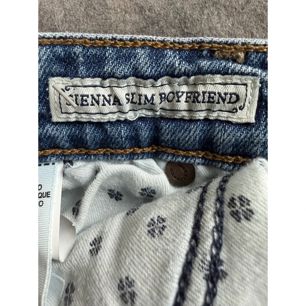 Lucky Brand Sienna Slim Boyfriend Jeans Light Wash Distressed Raw Hem Size‎ 2 26